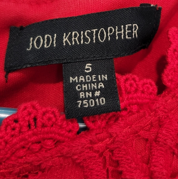 Red Jodi Kristopher Dress Size 5 - Picture 3 of 3